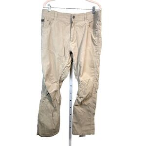 KUHL Men's Brown Khaki Pants 36x32 Gorpcore Hiking Outdoor Vented Crotch & Knee